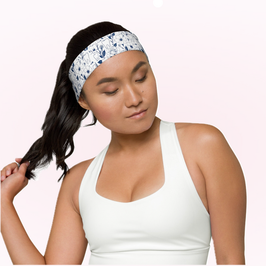 Blue Floral Headband
